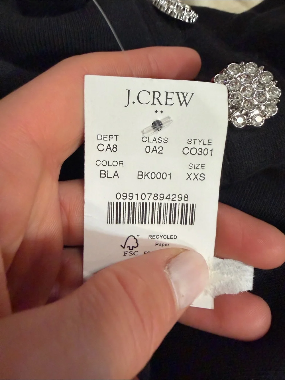 J crew Jewel-button mockneck pullover